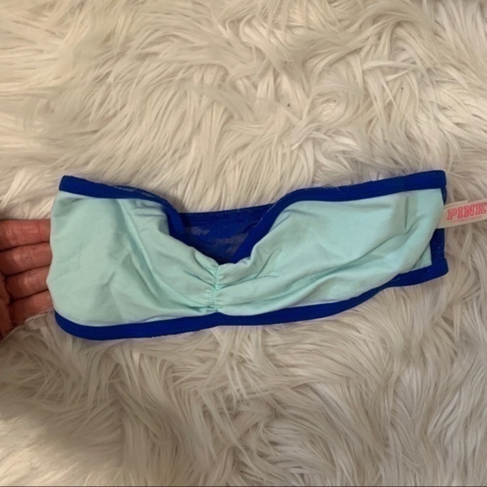 Victoria Secret PINK Blue Lace Bandeau Size XS - Picture 7 of 7